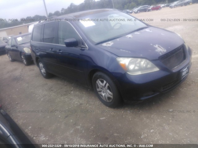 5FNRL38777B036572 - 2007 HONDA ODYSSEY EXL Dark Blue photo 1