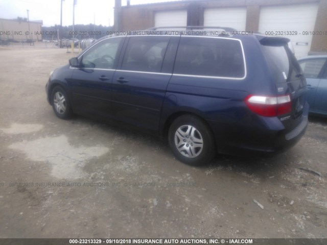 5FNRL38777B036572 - 2007 HONDA ODYSSEY EXL Dark Blue photo 3