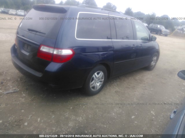 5FNRL38777B036572 - 2007 HONDA ODYSSEY EXL Dark Blue photo 4