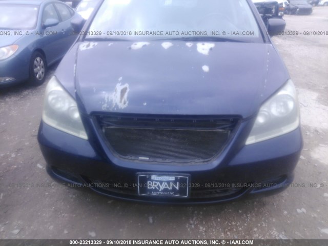 5FNRL38777B036572 - 2007 HONDA ODYSSEY EXL Dark Blue photo 6