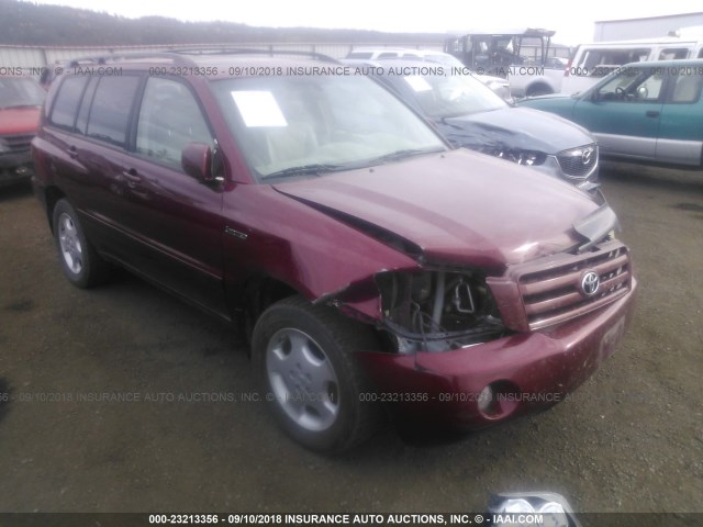 JTEEP21A550099793 - 2005 TOYOTA HIGHLANDER LIMITED MAROON photo 1