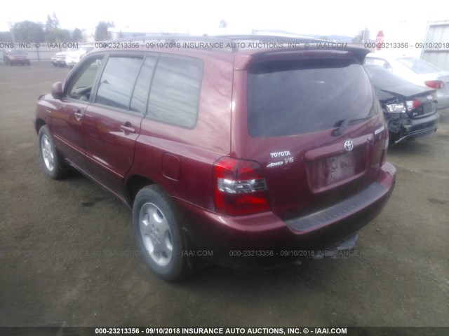 JTEEP21A550099793 - 2005 TOYOTA HIGHLANDER LIMITED MAROON photo 3