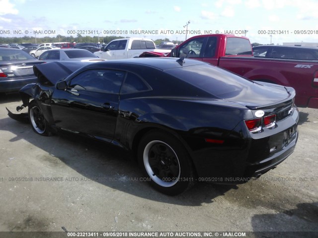 2G1FA1E39D9224887 - 2013 CHEVROLET CAMARO LS BLACK photo 3