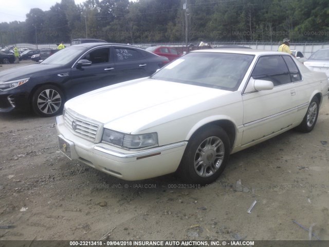 1G6ET1296SU604990 - 1995 CADILLAC ELDORADO TOURING WHITE photo 2