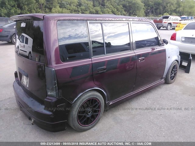 JTLKT324550195039 - 2005 TOYOTA SCION XB PURPLE photo 4