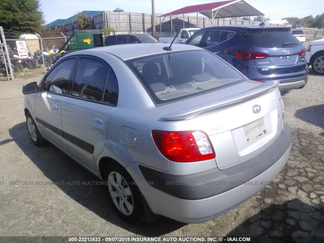 KNADE223996448296 - 2009 KIA RIO LX/SX SILVER photo 3