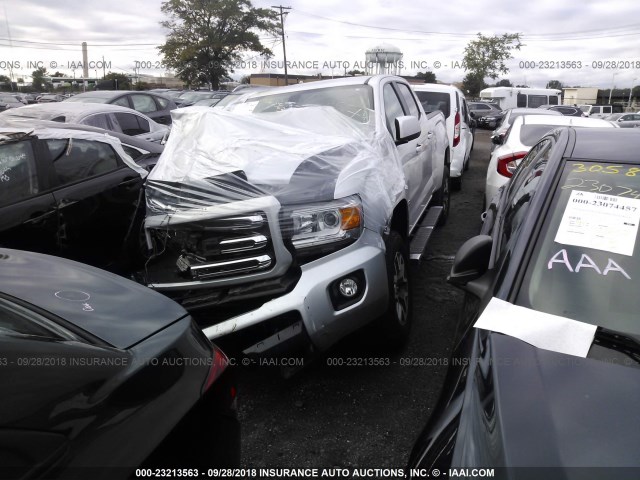 1GTG6BE37F1137628 - 2015 GMC CANYON SLE SILVER photo 2