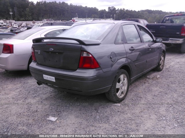 1FAHP34N27W150131 - 2007 FORD FOCUS ZX4/S/SE/SES GRAY photo 4