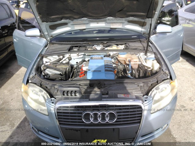 WAUAF68E35A482693 - 2005 AUDI A4 2.0T BLUE photo 10