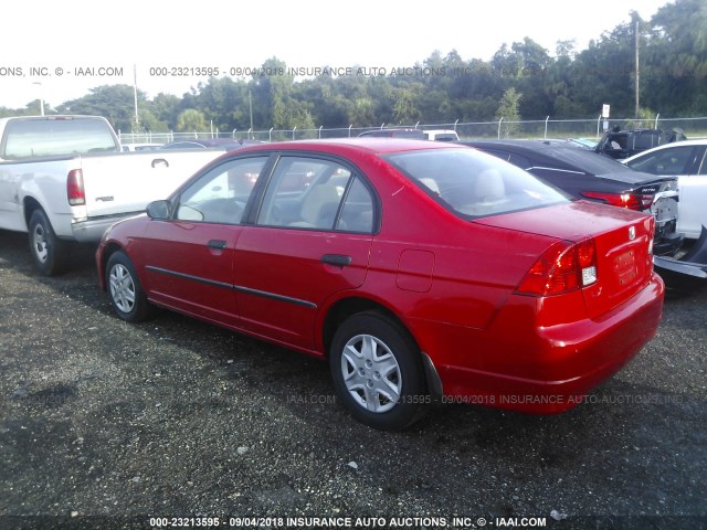 1HGES16345L007872 - 2005 HONDA CIVIC DX VP Qırmızı foto 3