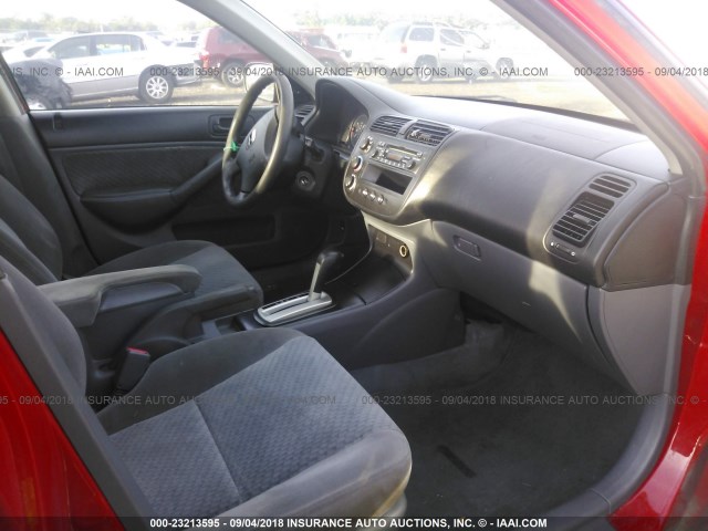 1HGES16345L007872 - 2005 HONDA CIVIC DX VP Qırmızı foto 5