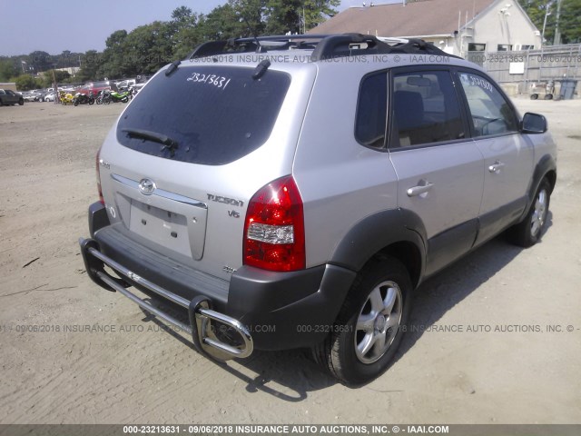 KM8JN72D65U190218 - 2005 HYUNDAI TUCSON GLS/LX SILVER photo 4