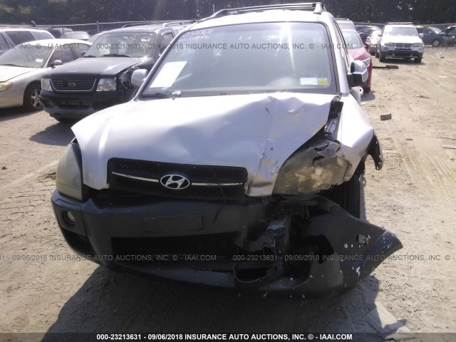 KM8JN72D65U190218 - 2005 HYUNDAI TUCSON GLS/LX SILVER photo 6