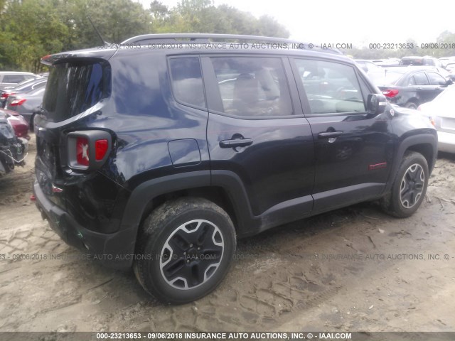 ZACCJBCT3GPC84028 - 2016 JEEP RENEGADE TRAILHAWK BLACK photo 4