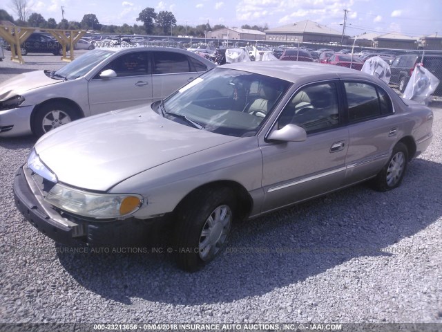 1LNHM97V0YY760189 - 2000 LINCOLN CONTINENTAL  GOLD photo 2