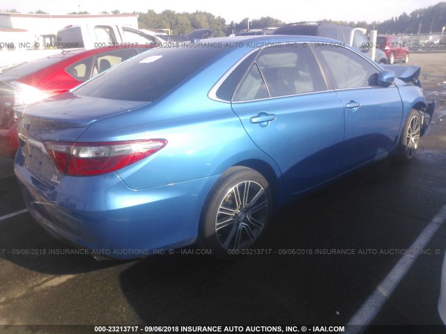 4T1BF1FK6GU516951 - 2016 TOYOTA CAMRY LE/XLE/SE/XSE 蓝色 照片 4