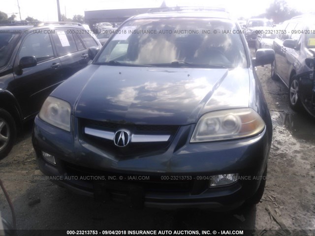 2HNYD18246H521515 - 2006 ACURA MDX GREEN photo 6