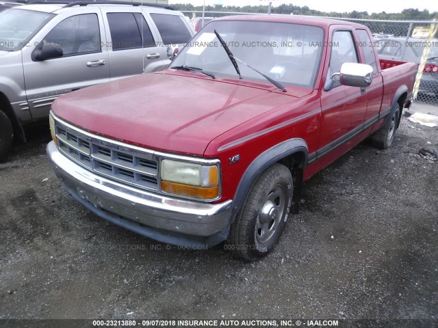 1B7GL23X9SS233022 - 1995 DODGE DAKOTA RED photo 2