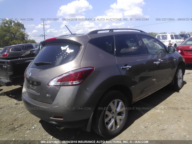 JN8AZ1MU7EW419128 - 2014 NISSAN Murano S/SL/SV/LE GOLD photo 4