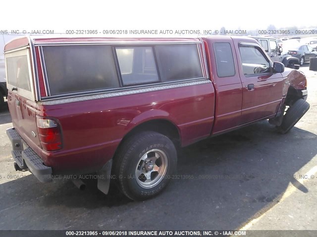 1FTYR14U73PB76812 - 2003 FORD RANGER SUPER CAB RED photo 4