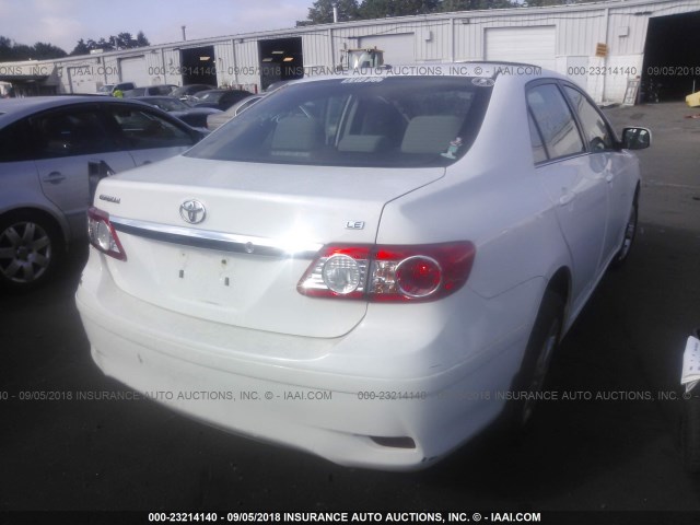 5YFBU4EE8DP114803 - 2013 TOYOTA COROLLA S/LE WHITE photo 4