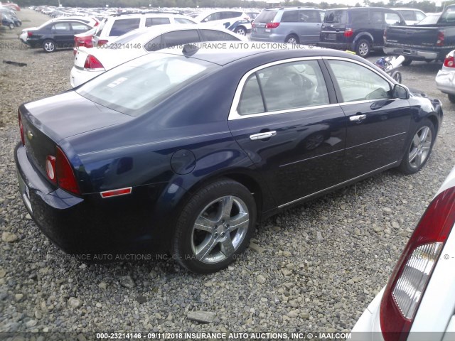 1G1ZC5E07CF284354 - 2012 CHEVROLET MALIBU 1LT მუქი ლურჯი ფოტო 4