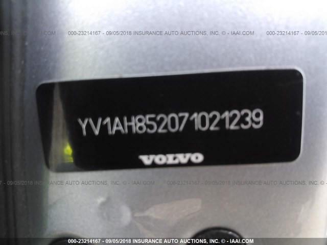 YV1AH852071021239 - 2007 VOLVO S80 V8 SILVER photo 9