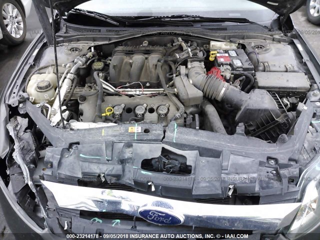 3FAHP0CG1AR411261 - 2010 FORD FUSION SEL GRAY photo 10