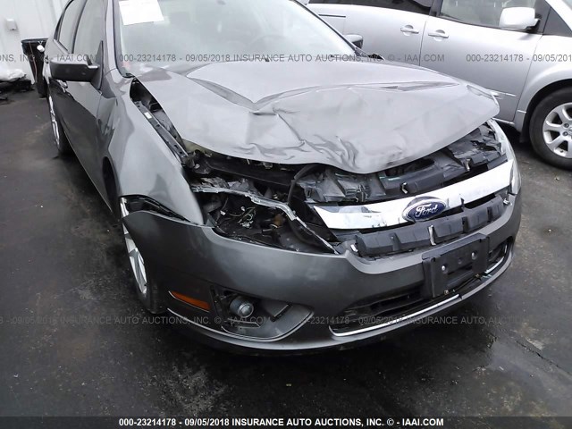 3FAHP0CG1AR411261 - 2010 FORD FUSION SEL GRAY photo 6