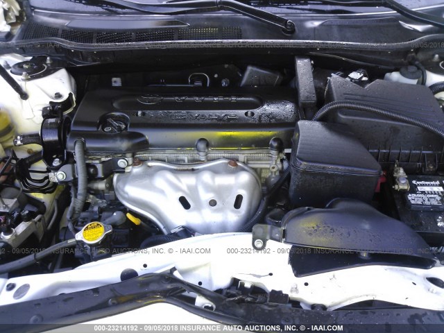 4T4BE46K99R132501 - 2009 TOYOTA CAMRY SE/LE/XLE WHITE photo 10