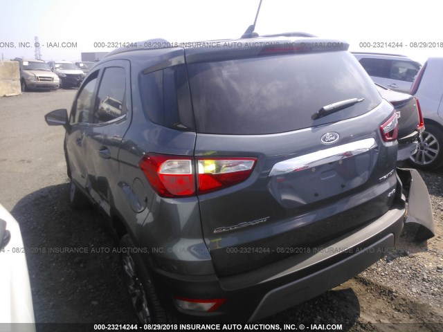 MAJ6P1WL4JC214315 - 2018 FORD ECOSPORT TITANIUM GRAY photo 3