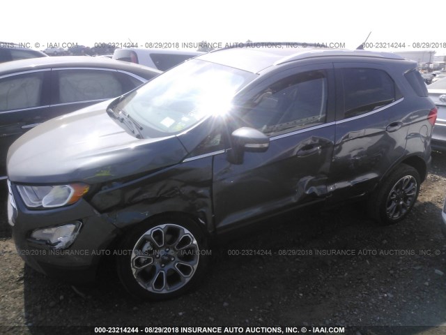 MAJ6P1WL4JC214315 - 2018 FORD ECOSPORT TITANIUM GRAY photo 6