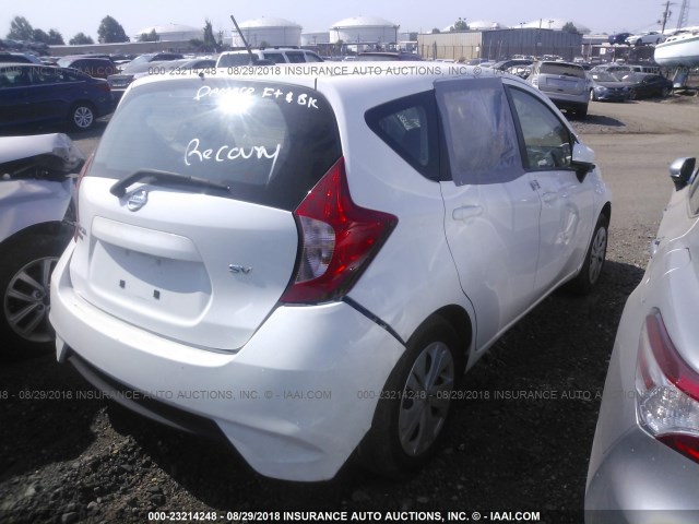 3N1CE2CP2JL352619 - 2018 NISSAN VERSA NOTE S/S PLUS/SV/SL/SR WHITE photo 4