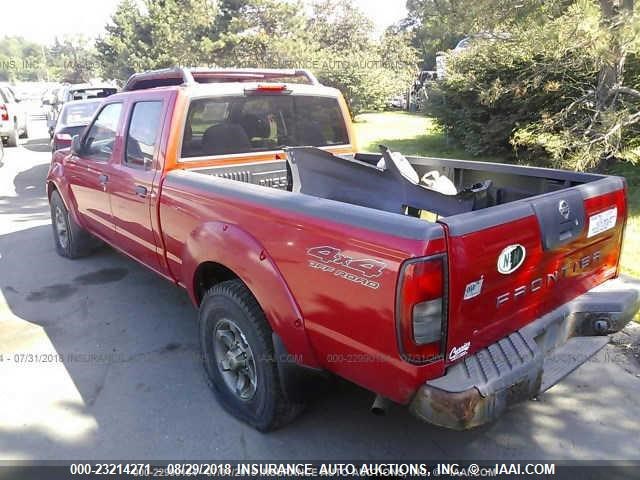 1N6ED29Y63C423583 - 2003 NISSAN FRONTIER CREW CAB XE/CREW CAB SE RED photo 3