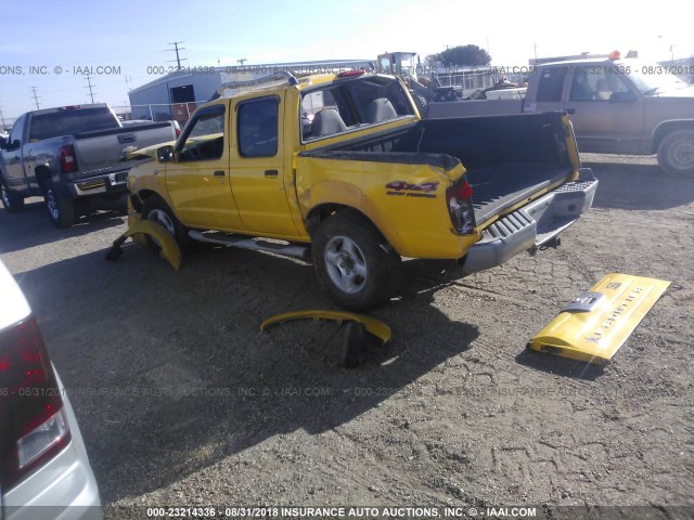 1N6ED27Y61C362543 - 2001 NISSAN FRONTIER CREW CAB XE/CREW CAB SE YELLOW photo 3