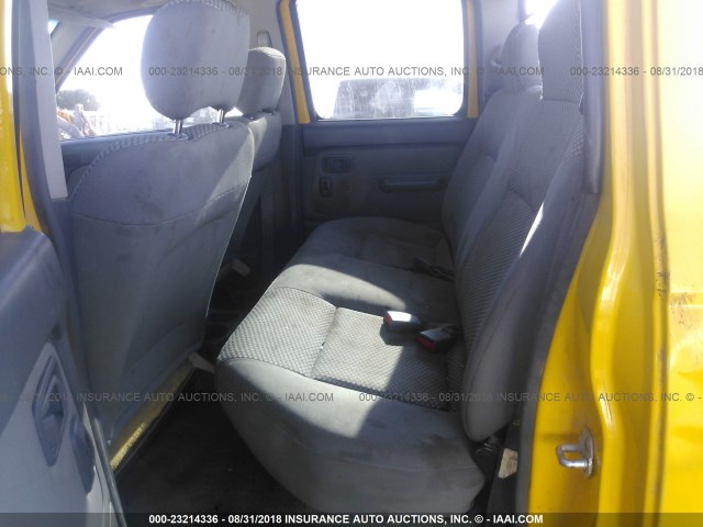 1N6ED27Y61C362543 - 2001 NISSAN FRONTIER CREW CAB XE/CREW CAB SE YELLOW photo 8