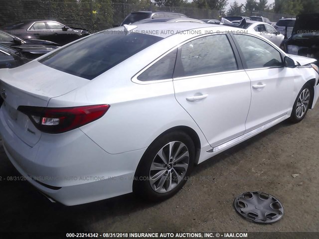 5NPE34AF7FH058657 - 2015 HYUNDAI SONATA SPORT/LIMITED WHITE photo 4