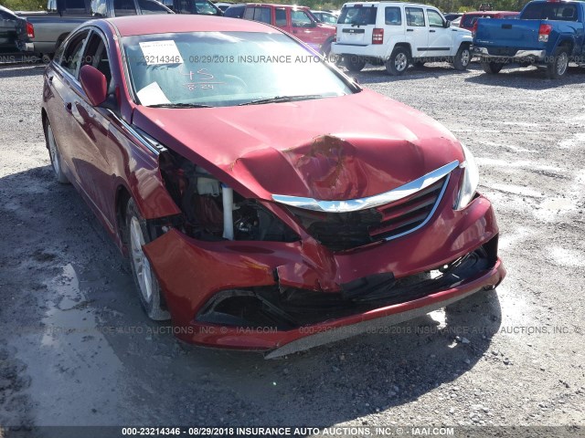 5NPEB4AC2EH830005 - 2014 HYUNDAI SONATA RED photo 6