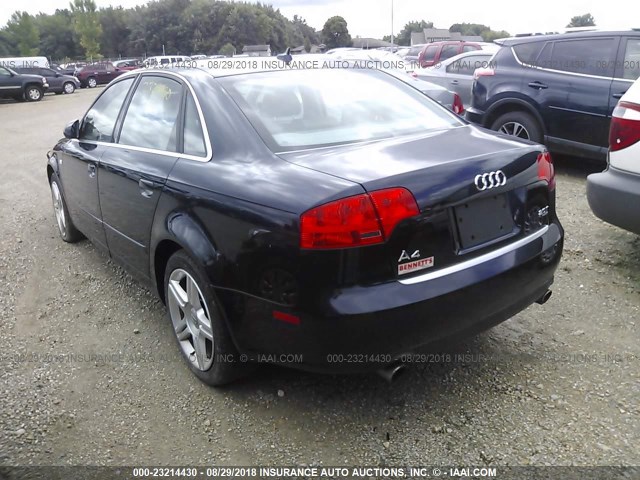 WAUDF78E67A004712 - 2007 AUDI A4 2.0T QUATTRO BLUE photo 3