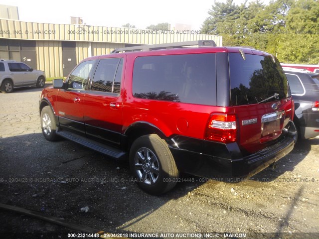 1FMFK165X8LA71922 - 2008 FORD EXPEDITION EL XLT RED photo 3