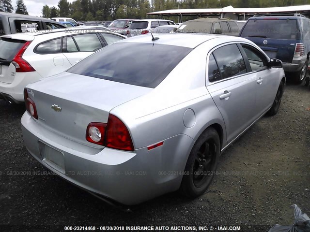 1G1ZB5EBXA4151150 - 2010 CHEVROLET MALIBU LS ვერცხლისფერი ფოტო 4