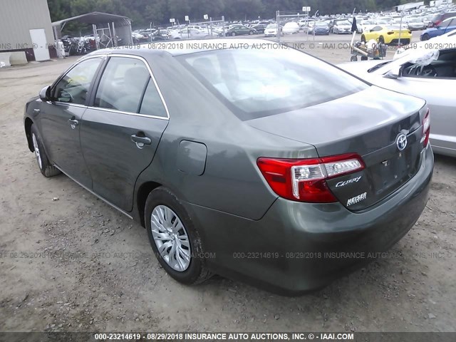 4T1BD1FK7CU043688 - 2012 TOYOTA CAMRY HYBRID/LE/XLE 绿色 照片 3