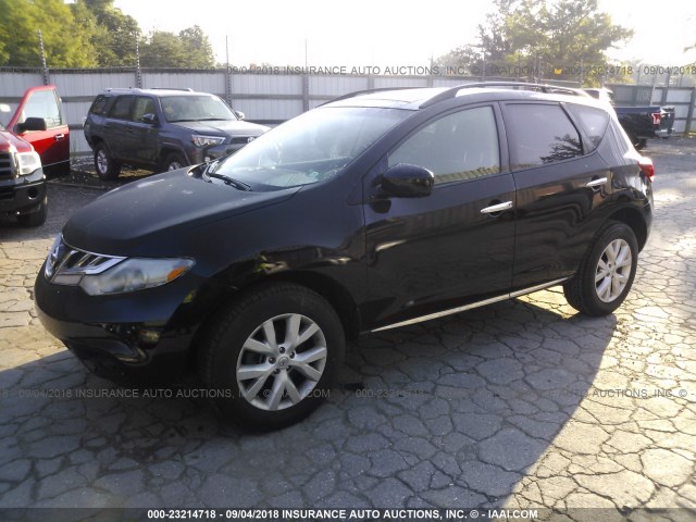 JN8AZ1MWXCW216023 - 2012 NISSAN MURANO S/SL/LE BLACK photo 2