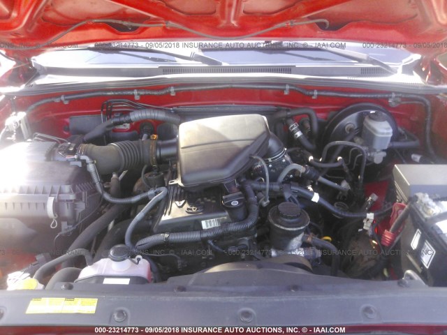 5TEUX42N87Z392524 - 2007 TOYOTA TACOMA RED photo 10