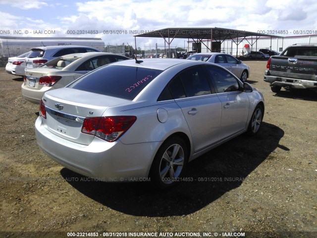 1G1PG5SC9C7245804 - 2012 CHEVROLET CRUZE LT SILVER photo 4