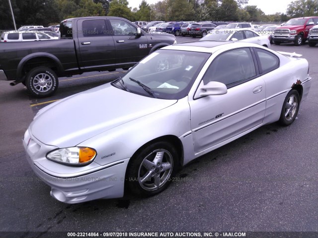 1G2NW12E31M532571 - 2001 PONTIAC GRAND AM GT SILVER photo 2