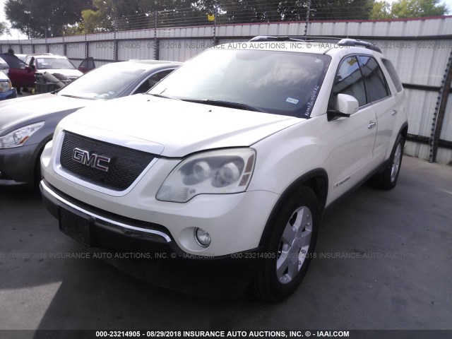 1GKEV23798J230951 - 2008 GMC ACADIA SLT-1 WHITE photo 2