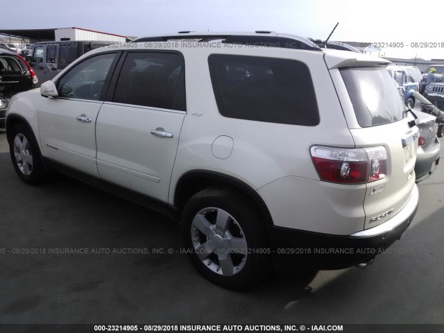 1GKEV23798J230951 - 2008 GMC ACADIA SLT-1 WHITE photo 3