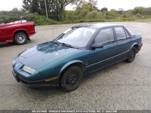 1G8ZG5596PZ209573 - 1993 SATURN SL1 BLUE photo 2