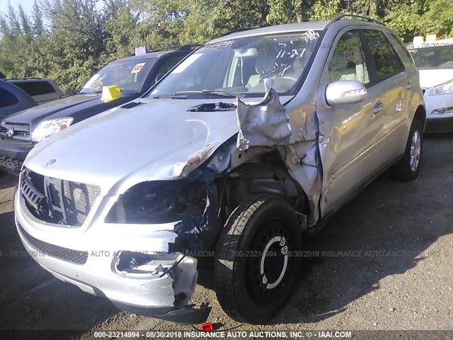 4JGBB86EX7A200467 - 2007 MERCEDES-BENZ ML 350 SILVER photo 2